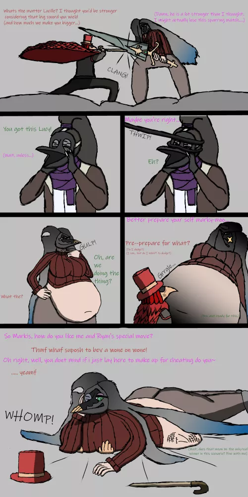 {Comic} Lucille and Markis' sparring match (Art by Oingulon, Lucille belongs to WaterTiddiMan) by Oingoulon