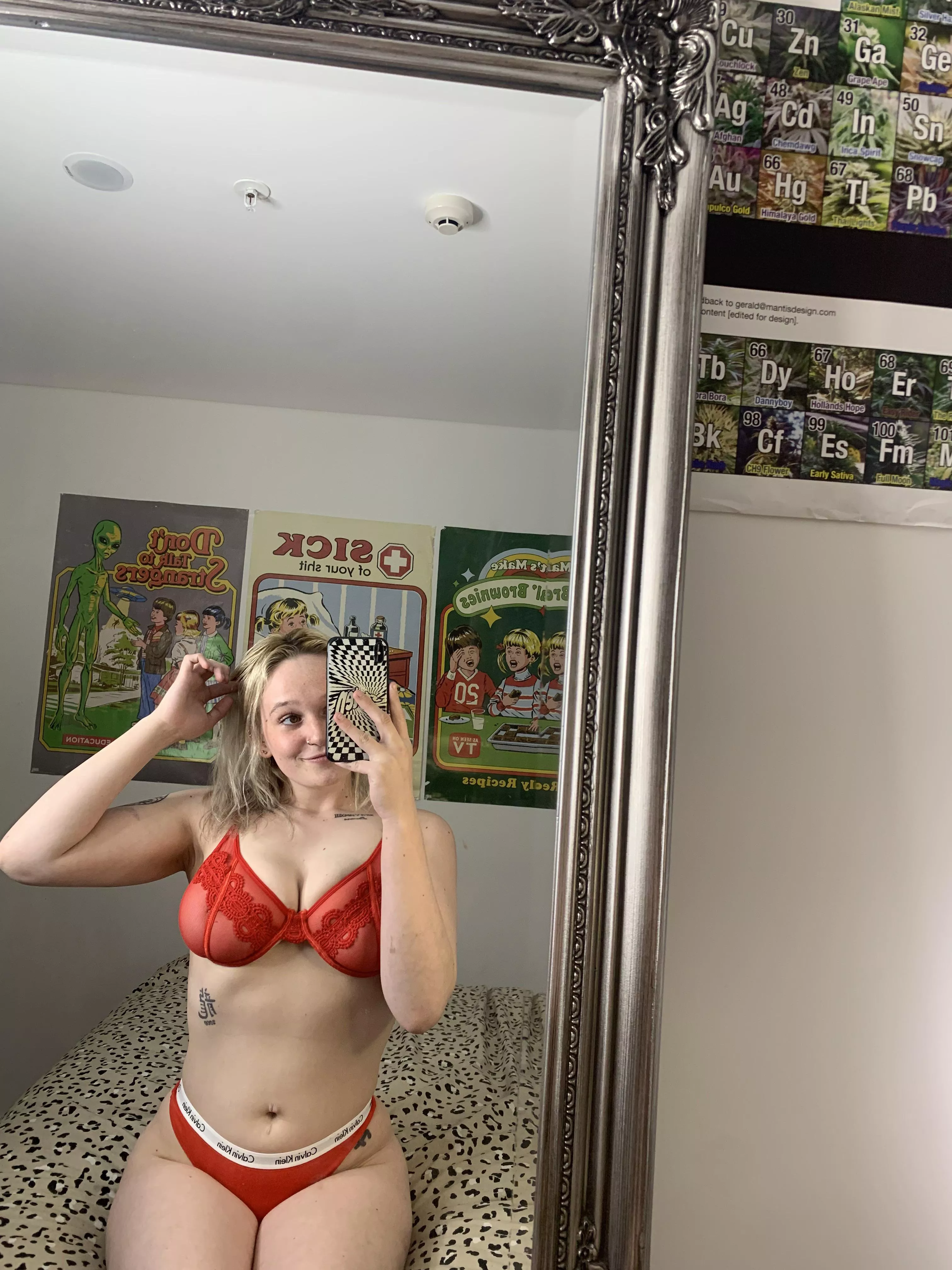 do you like a blonde in red? posted by karagsh0re