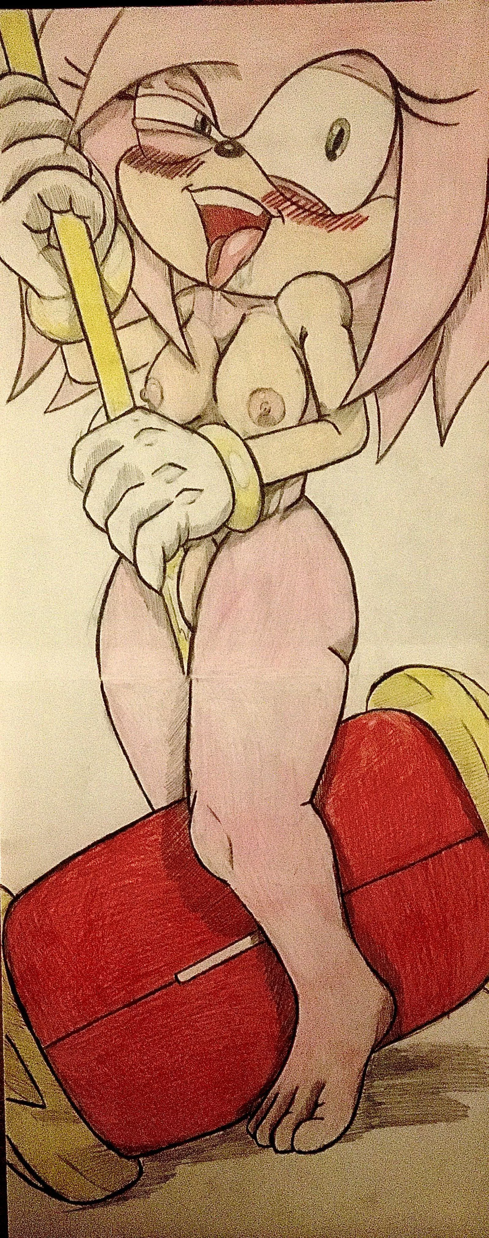 [FOR HIRE] (my price isn’t set and is negotiable) I am currently taking commissions for some NSFW Sonic Art. I can do a singular character or a scenario with multiple. Here’s one of my pieces for Amy. posted by Demon_Lover25