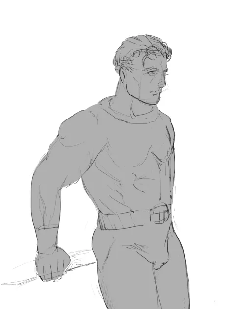 Human Torch sketch by me by dogesaveloy