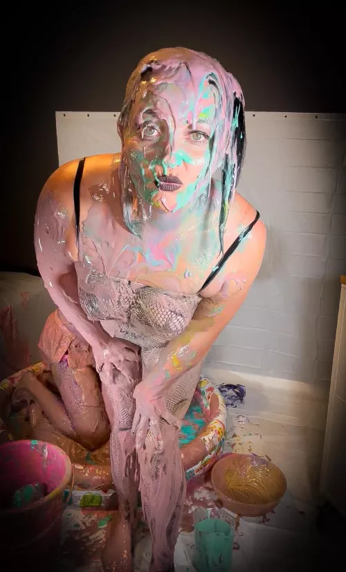 Is there something on my face!? 😏😈💦🖤 by MissNoireNFToy