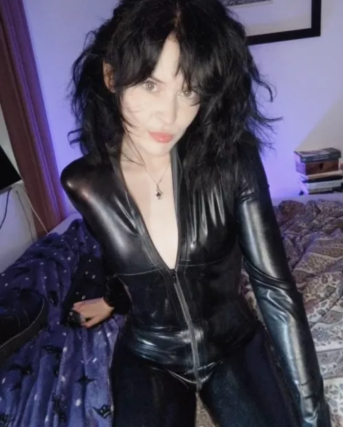 My latex cat suit by YellowPosty
