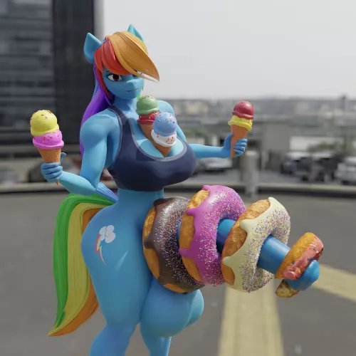 Rainbooms need a LOT of energy (Artist:MrMeatlovers/aPizzaTrash) by White-Whiskey