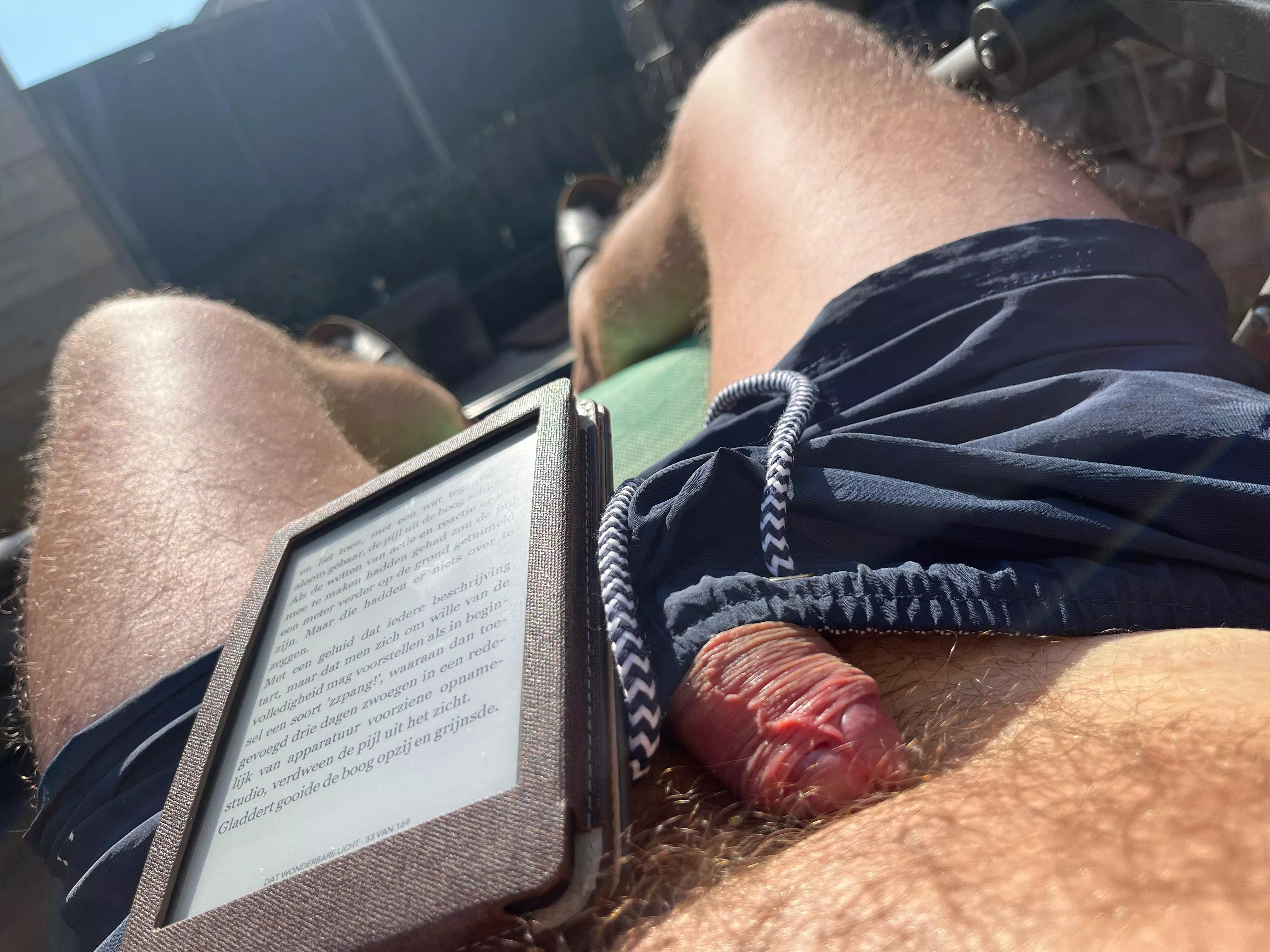 Reading and tanning, maybe change into full nude when parents are away posted by NudeDutchman