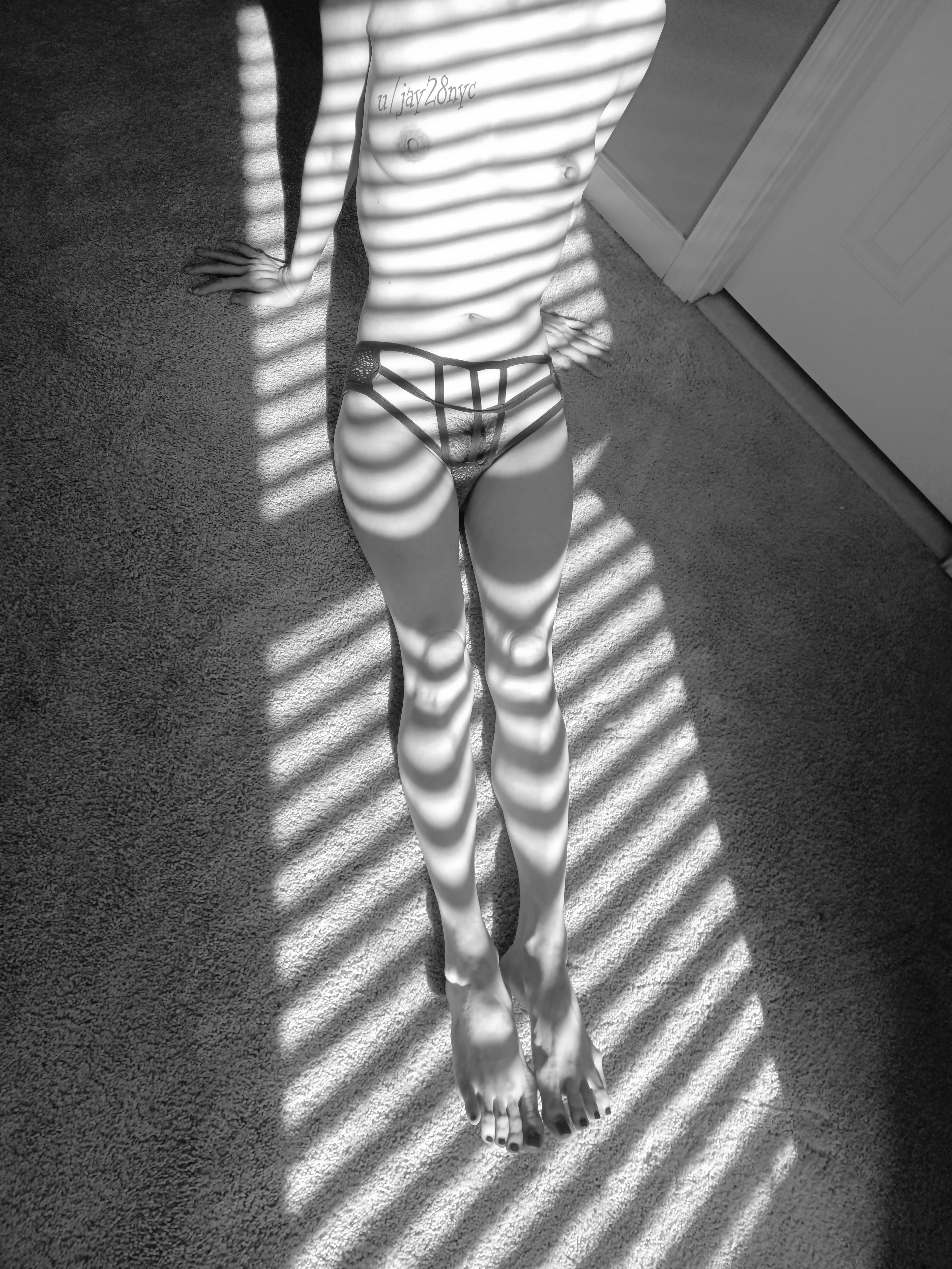 Seated Saturday series with sun-stripes (F) [OC] posted by jay28nyc