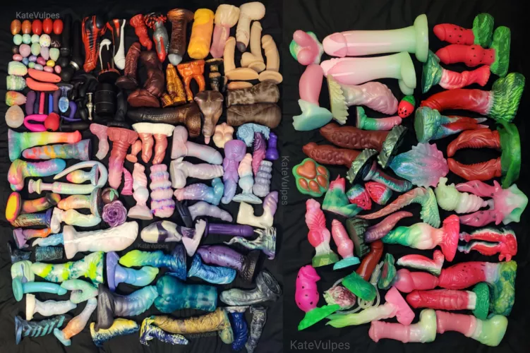 Update on my toy collection! 🩷 Had to split it into two pics since I ran out of room! I've been collecting for 7 years 💕 by NebulousVulpine