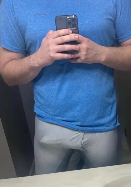 After gym selfie... Think anyone in the locker room noticed? by GoingDownInTheDM