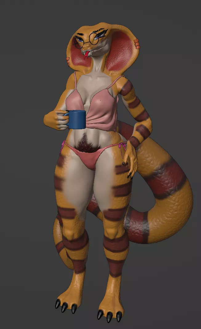 Blendered me a morning snek (art by me) [Q] posted by Sijder