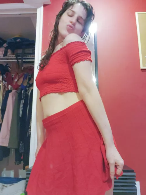 I hope I can get away with red on red! ❤️ by PerformanceCandid775