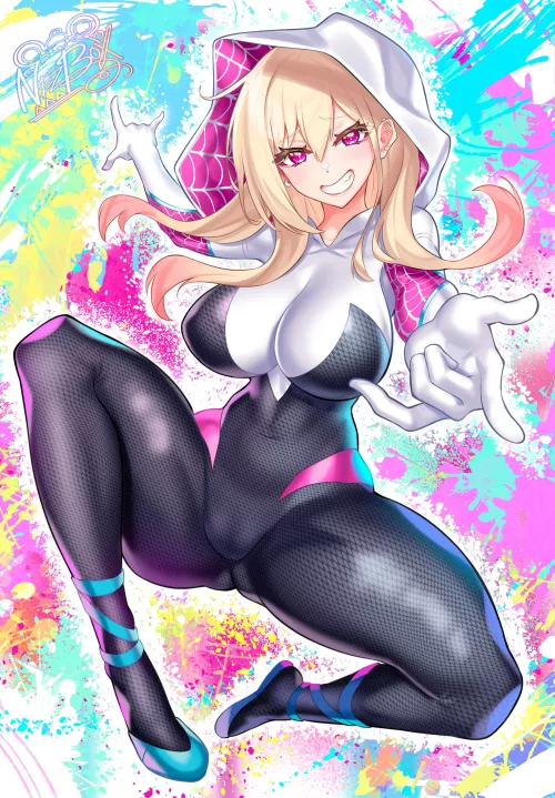 Marin Kitagawa Cosplaying as Gwen by CheetahSperm18