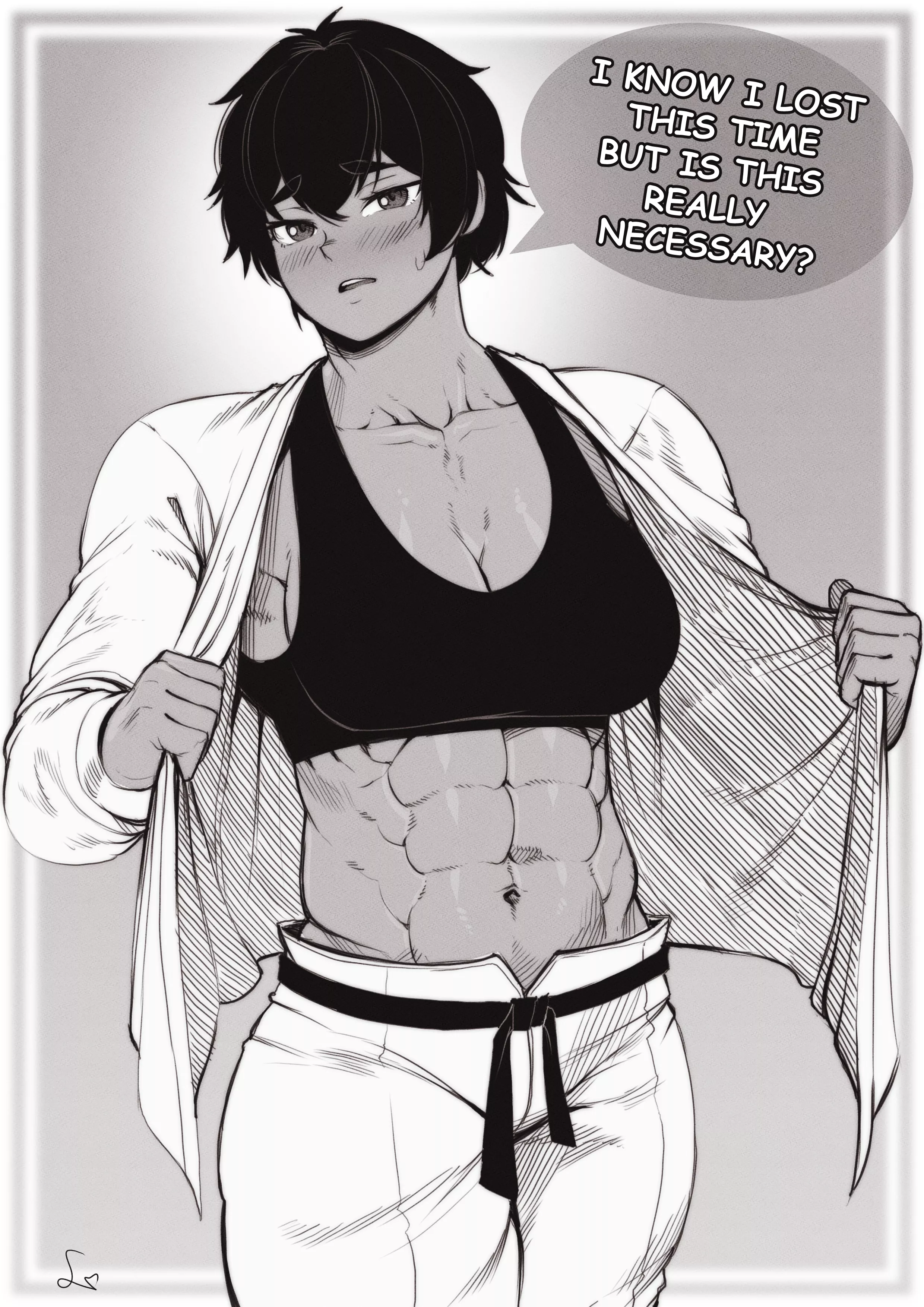 Muscular girl lost a fight [Artist: Speedl00ver] posted by ComaOfSouls