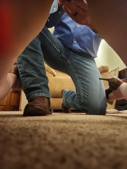 My view at one moment last night. by redheadedslut4life