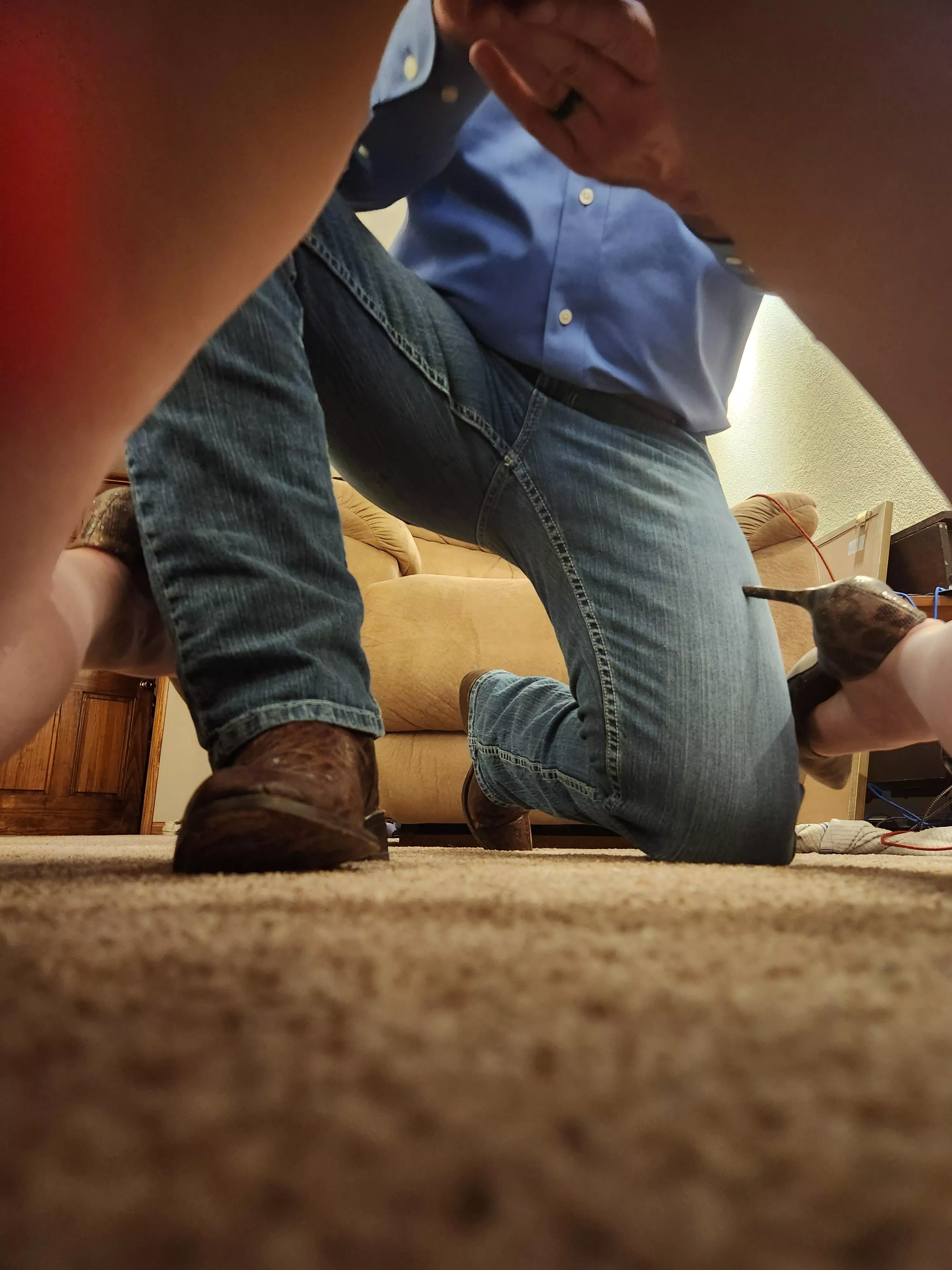 My view at one moment last night. posted by redheadedslut4life