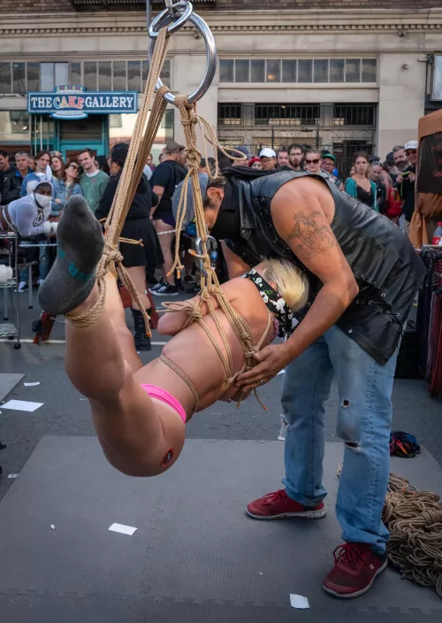 Only a few weeks before Folsom 2023 and Twisted Windows! Going to be an amazing time and we’re really looking forward to performing again. by Cali_kink_and_rope