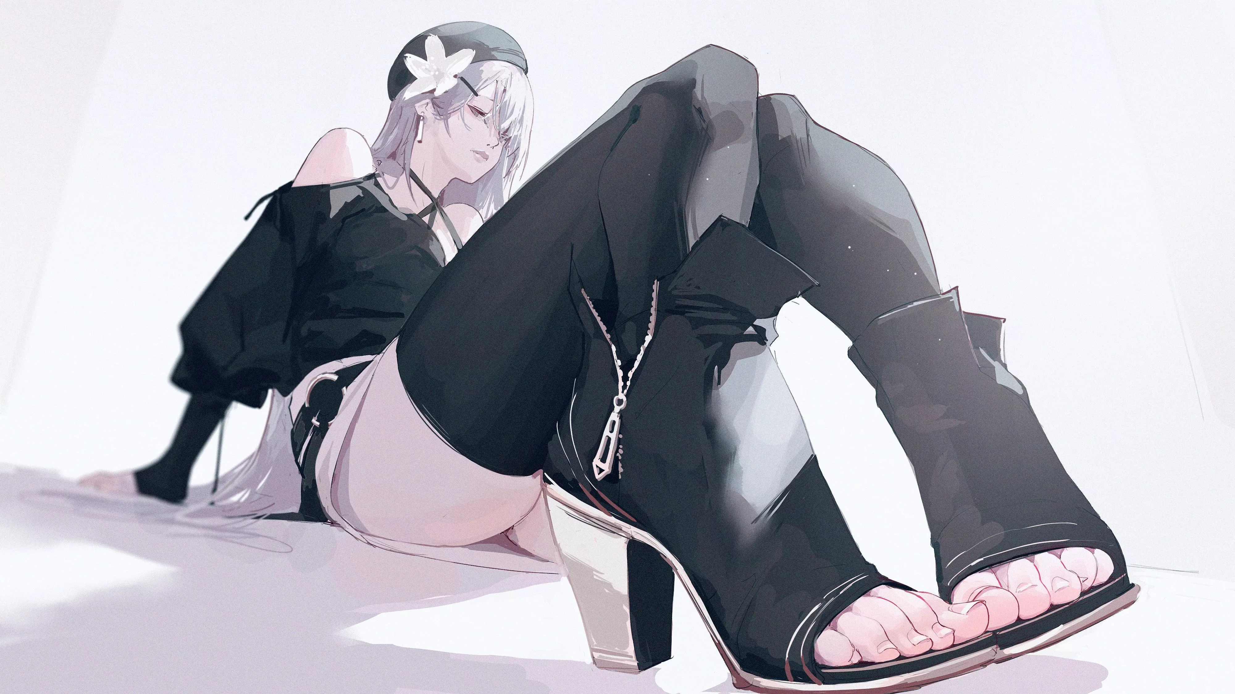 Open Toe Heel Boots posted by CheetahSperm18