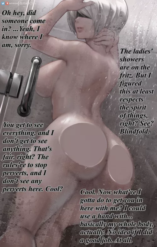 This Is Fair, Right? [Shower] [Blindfold] [Exhibitionism] [Male POV] [Assisted Bathing] by HHHawkeye