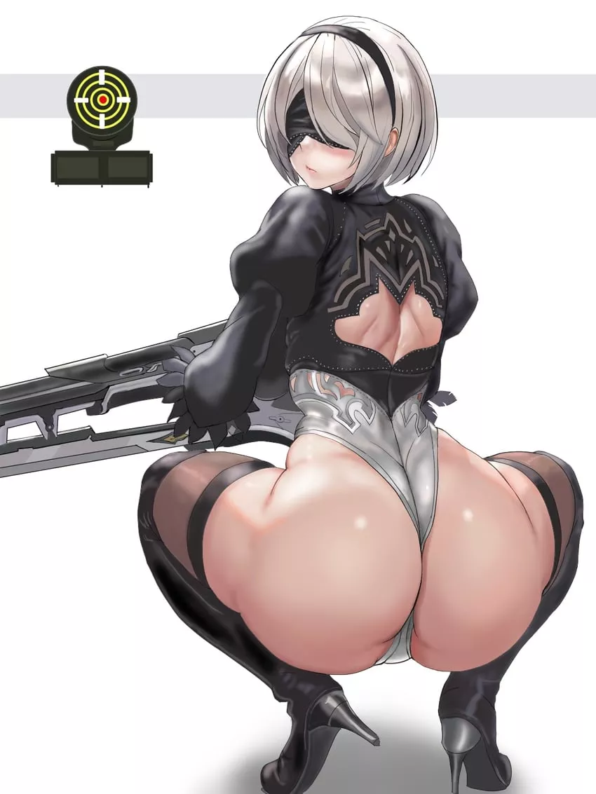 2B's dangerous booty (damuko) posted by SoManyCookies