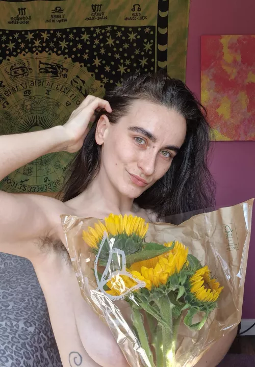 healing my broken heart by buying myself flowers and showing strangers my pits xo by nugbaba