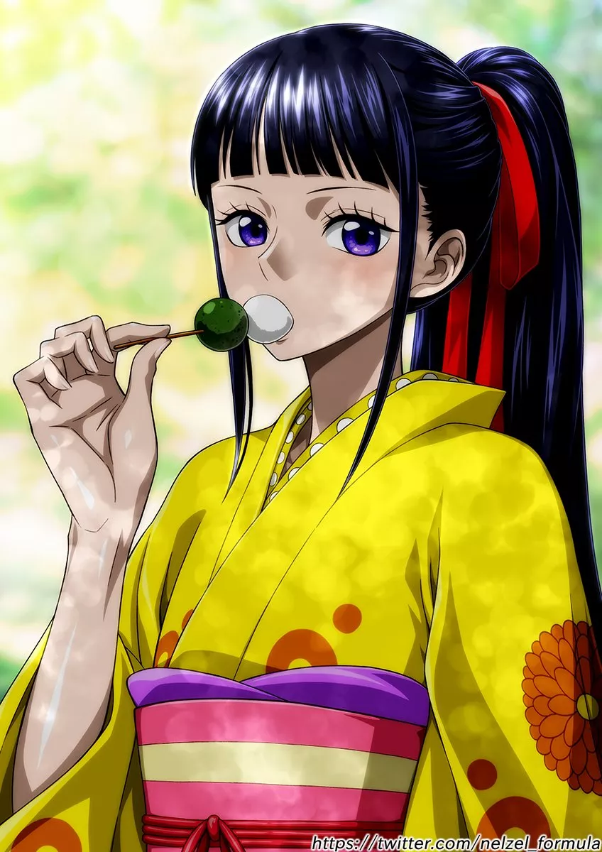 Kiku sucks on a dango while giving you this look, what you do? posted by Powerful_Adviser