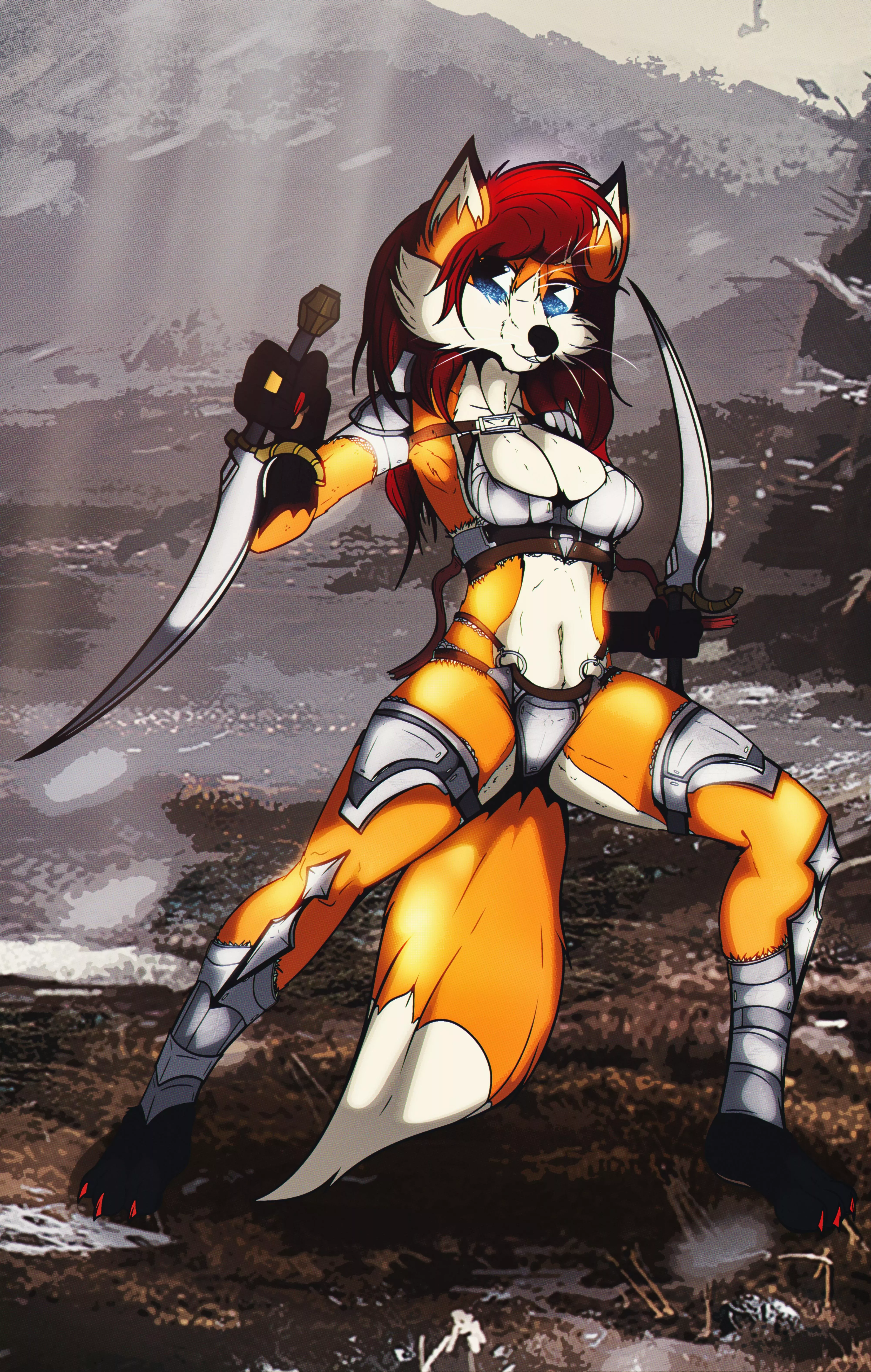 Warrior (Art by me: 0l-Fox-l0) posted by 0l-Fox-l0