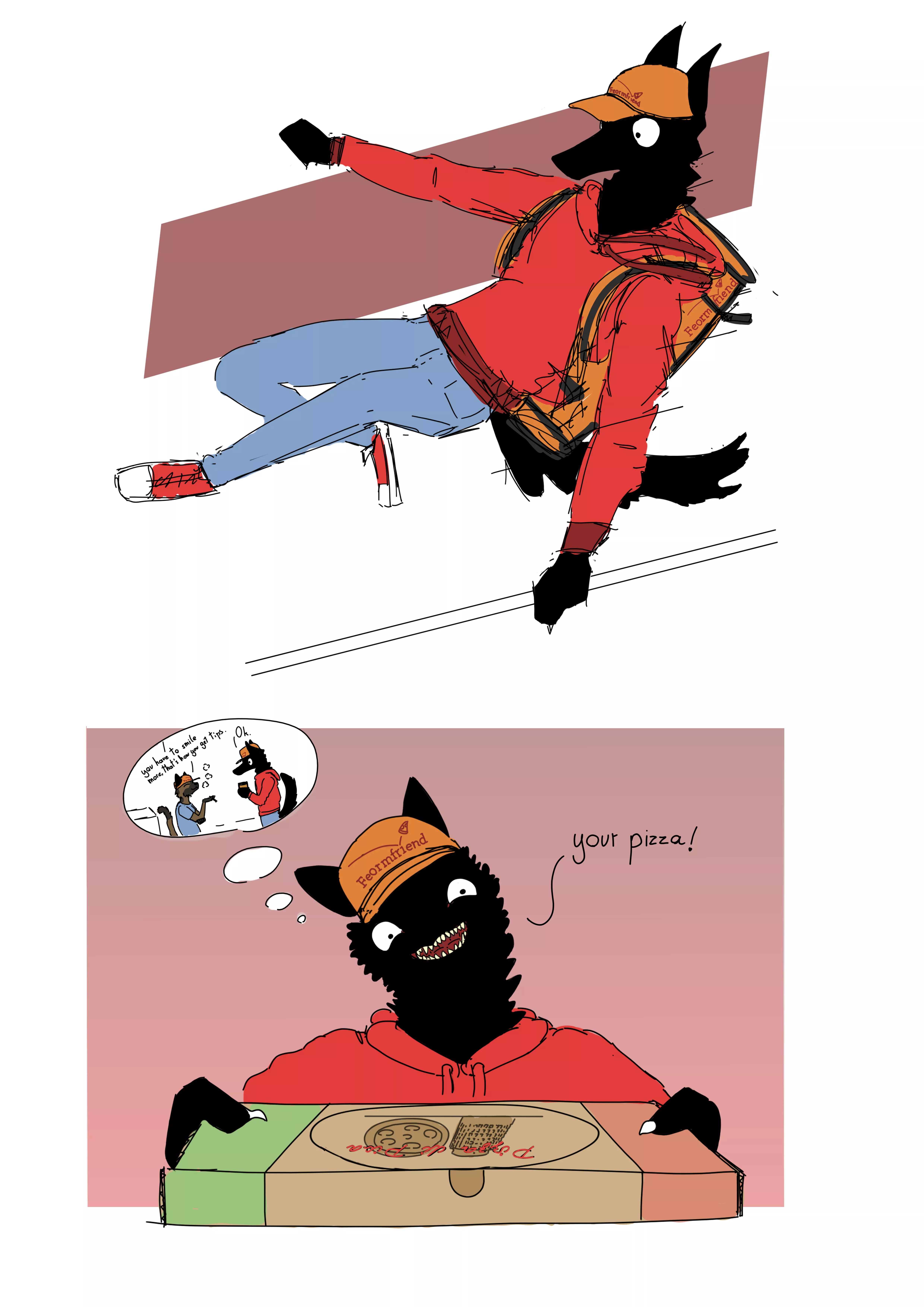 Wolf at work (Art by me) posted by Grivies