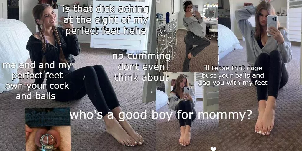 Cruel chastity Brooke Monk and her feet she owns you posted by DokiMin