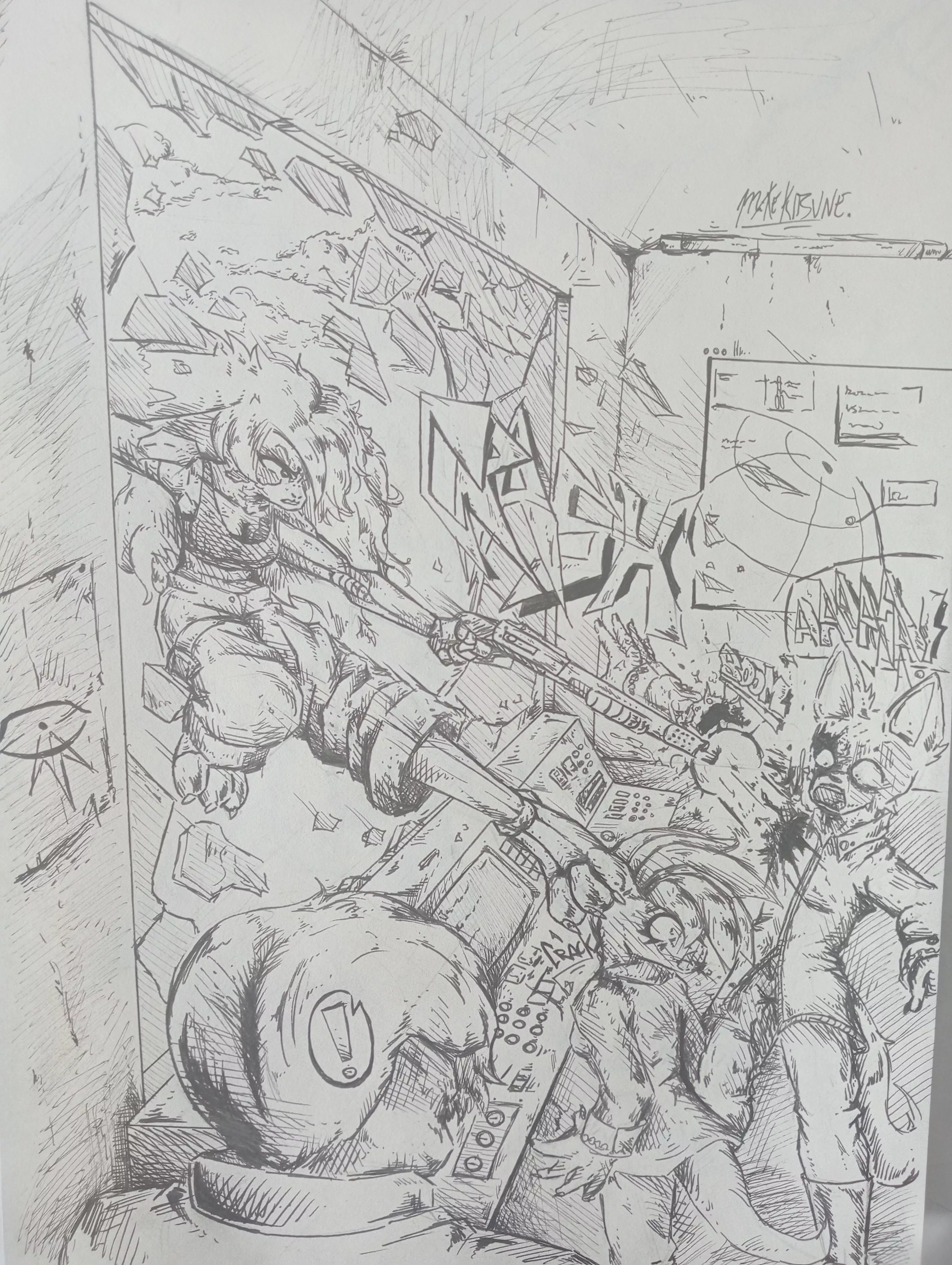 Deadshot (art by me) (TW: Just a little bit of gore) posted by powermikekitsune