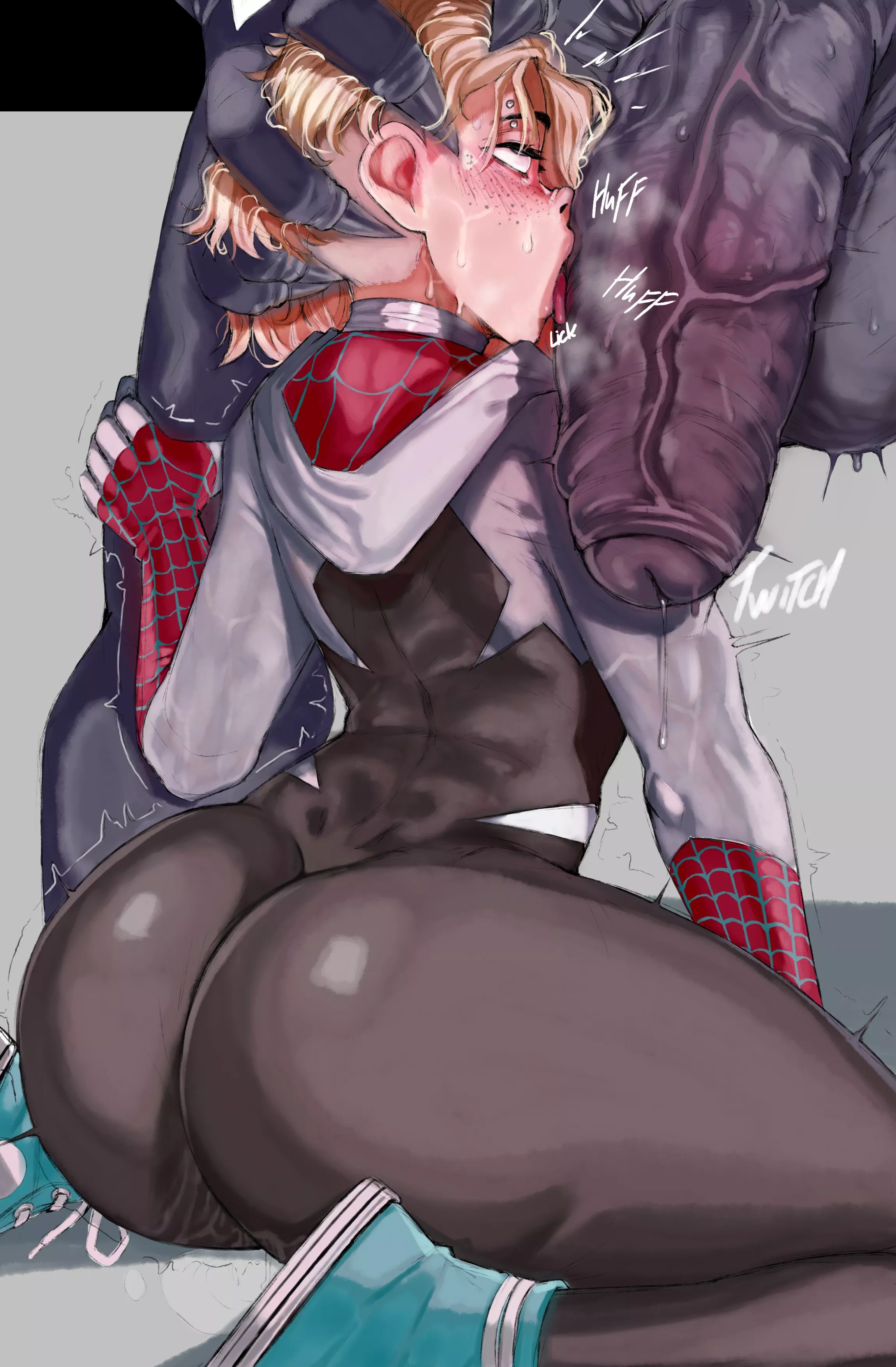 I wonder where that heroine I heard so much about is... well, I'm sure she will come to try and save this dumb girl I found. A single cockslap and she's already huffing my musk. [Across The Spiderverse] (moisty boo) posted by Dom-Master-Dom