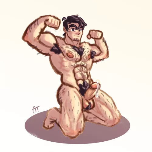 My first NSFW piece: Beowulf by ariaToken