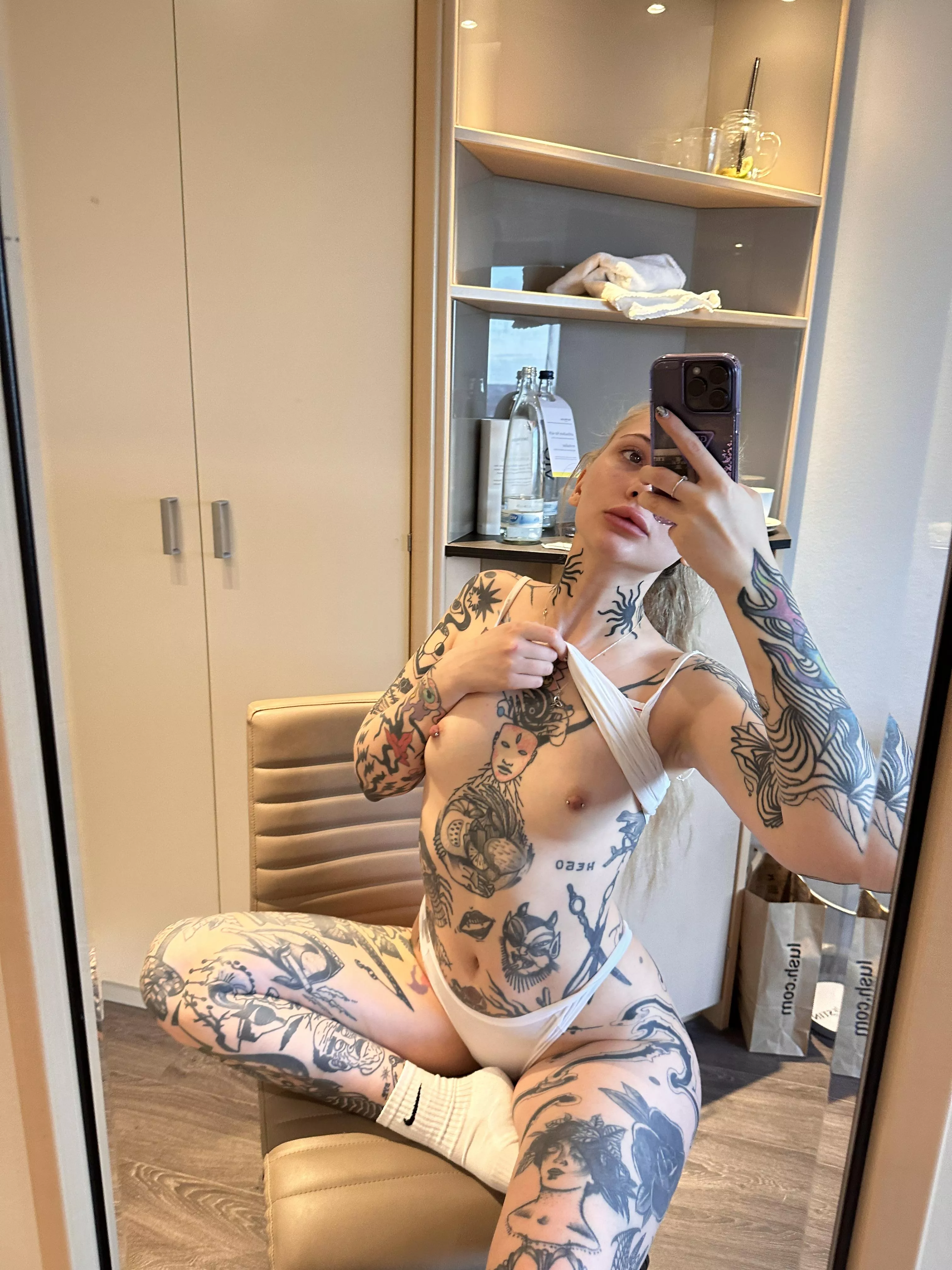Skinny girl with tattoo better Y or N posted by TraditioalDark