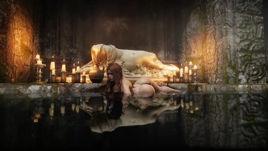 Khloe hot bath by Kokan41