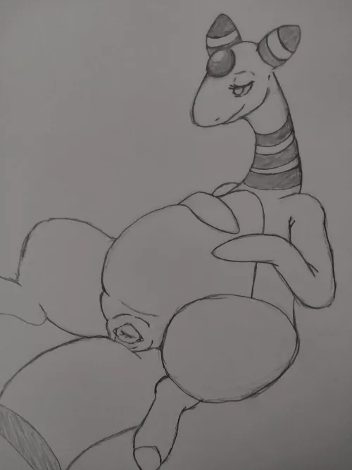 Ampharos Showing some Colaca (My sketch) [F] by Harmless77