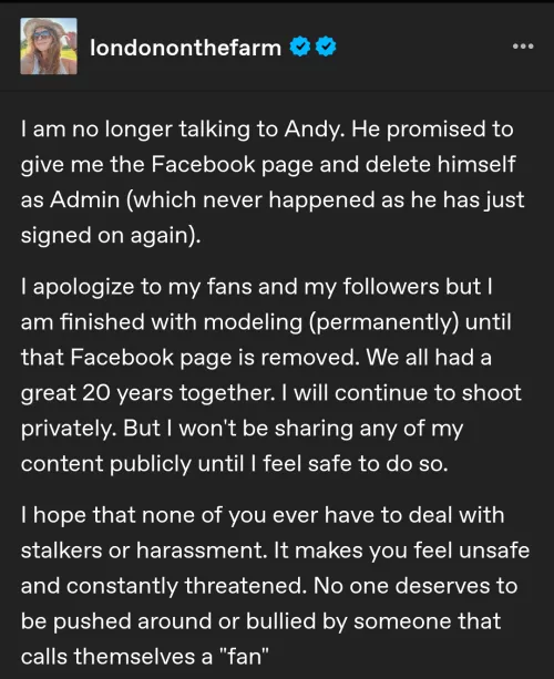 And here you have it, friends. She's finally given up. It's simply not worth it to deal with the garbage that continues to harass her. I do not blame her one bit. by evenflow_2991