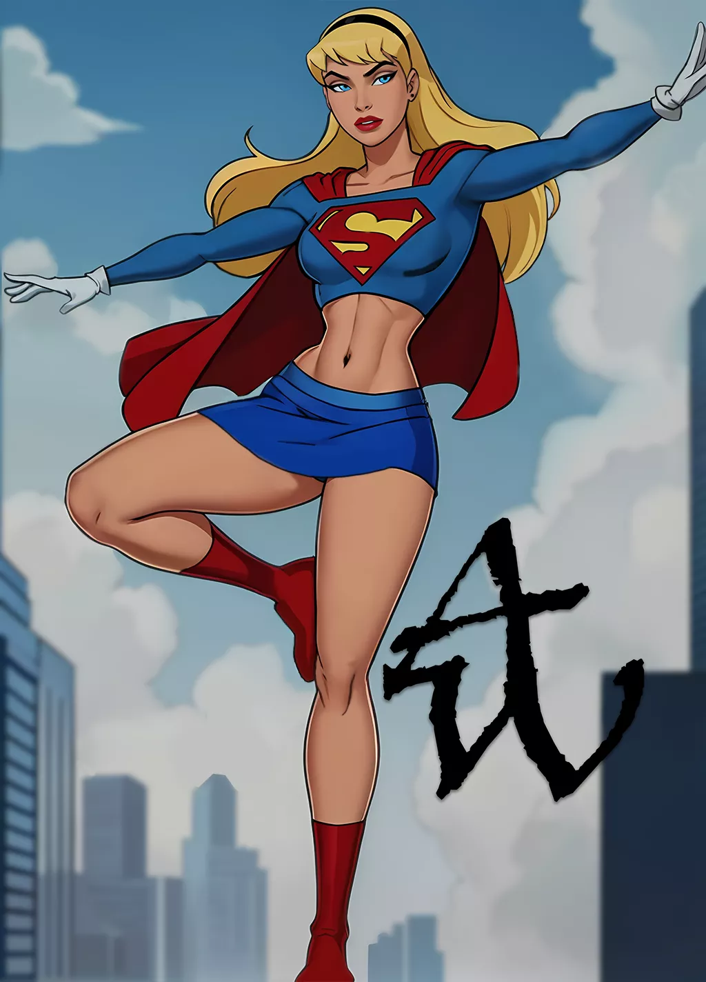 [Artwork] by (Abel_Waters) Supergirl to save the day posted by Abel_Waters