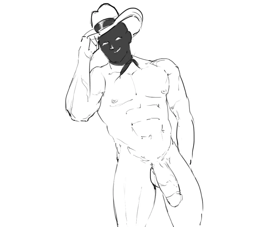 Cowboy's Cock sketch by me posted by dogesaveloy