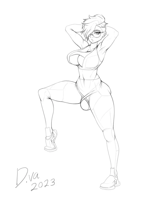 Gym Mommy's Big Bulge [Art by me] by DivaFutaQueen