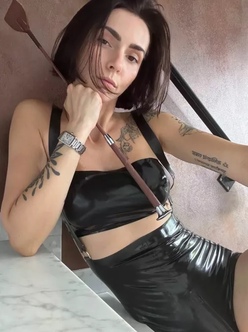 Leave a 🖤 if you love tight black latex suits by FretfulBallet