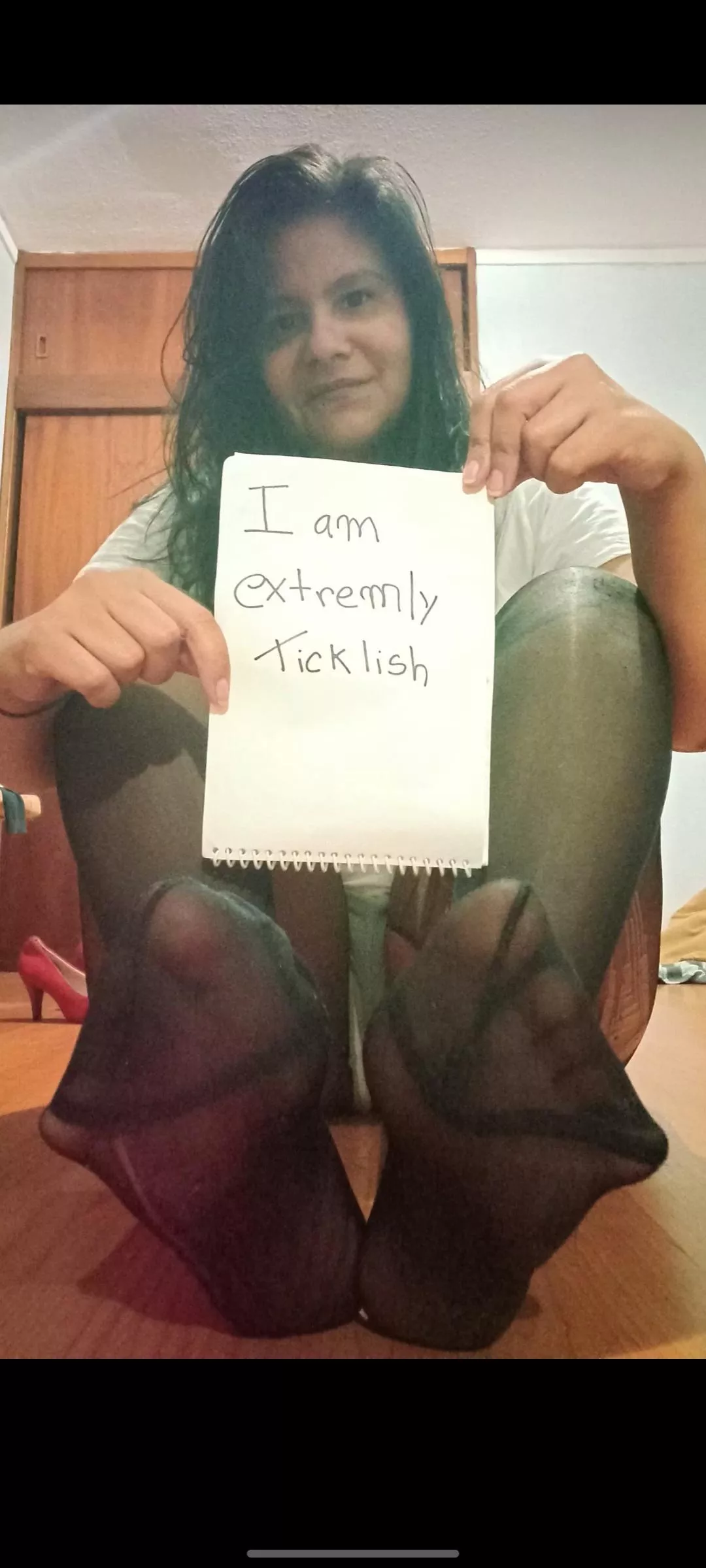 Ticklish girl in nylons posted by Mark_pt69