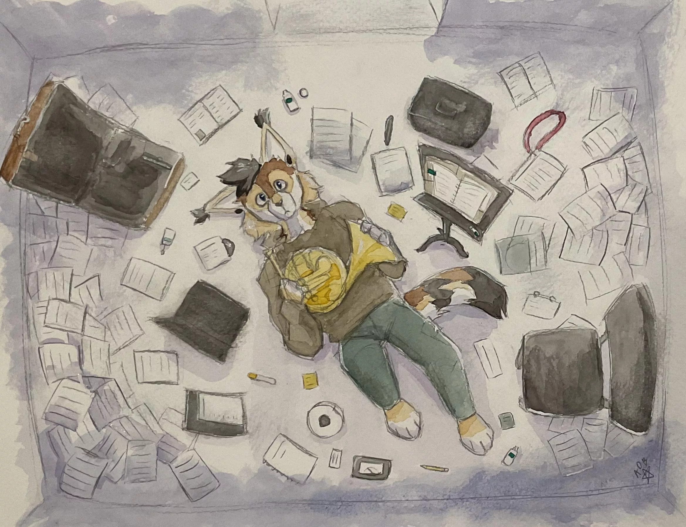 Band kid burnout (art by me, Antoxtrr) posted by Antoxtrr