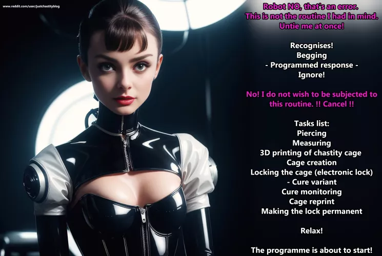 Didn't you read the instructions for your Erotic Robot 2000 properly? by justchastityblog