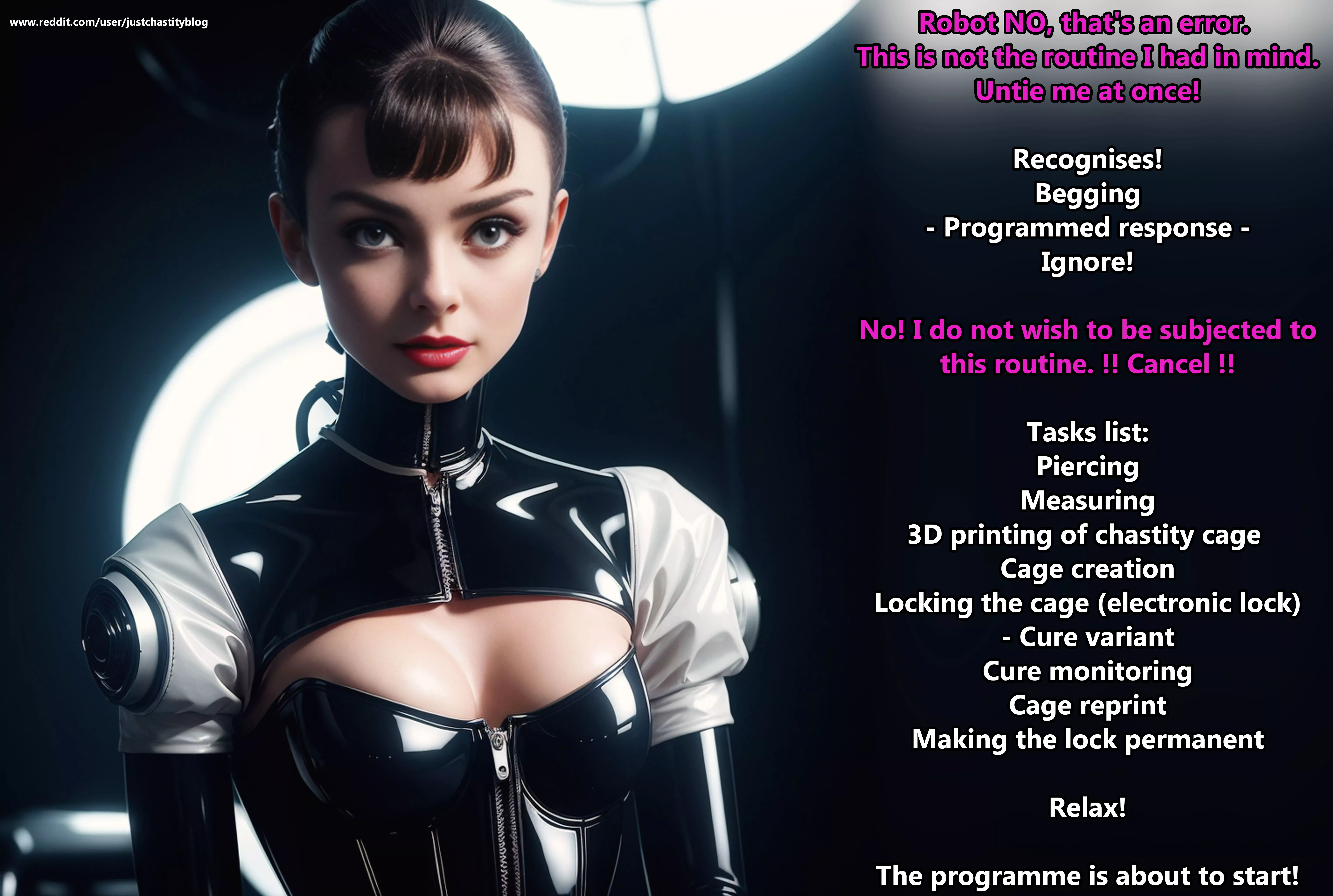 Didn't you read the instructions for your Erotic Robot 2000 properly? posted by justchastityblog