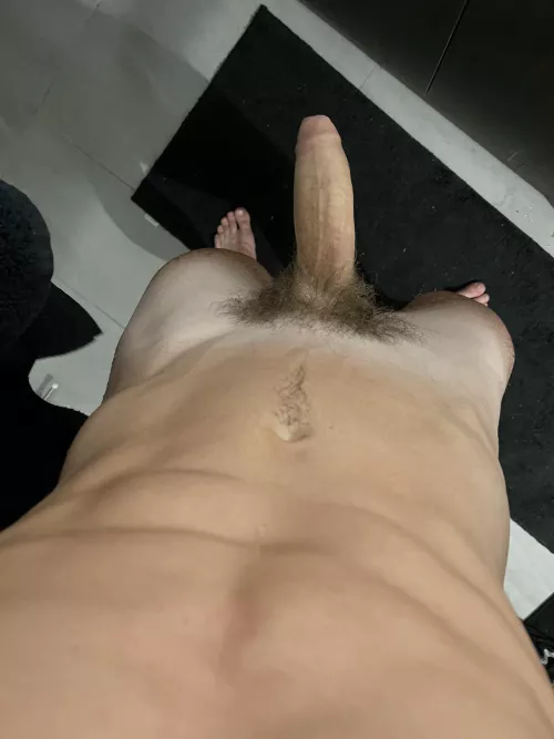 Locker room boner 😈 what’s your reaction if you catch me? by shawnbass