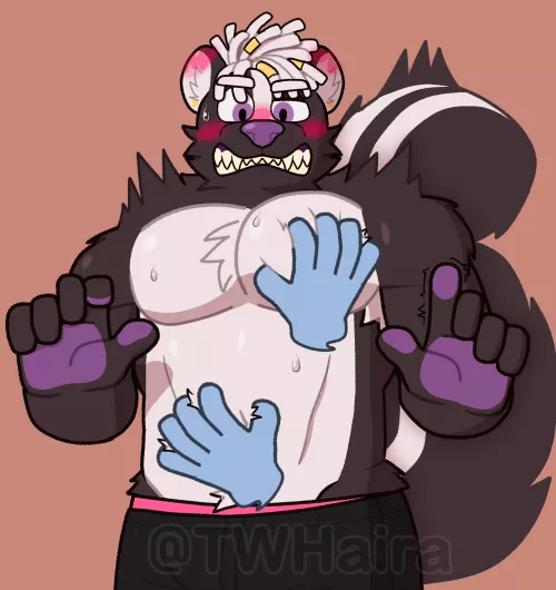 My part of an art trade with a skunk friend by lucasksks11