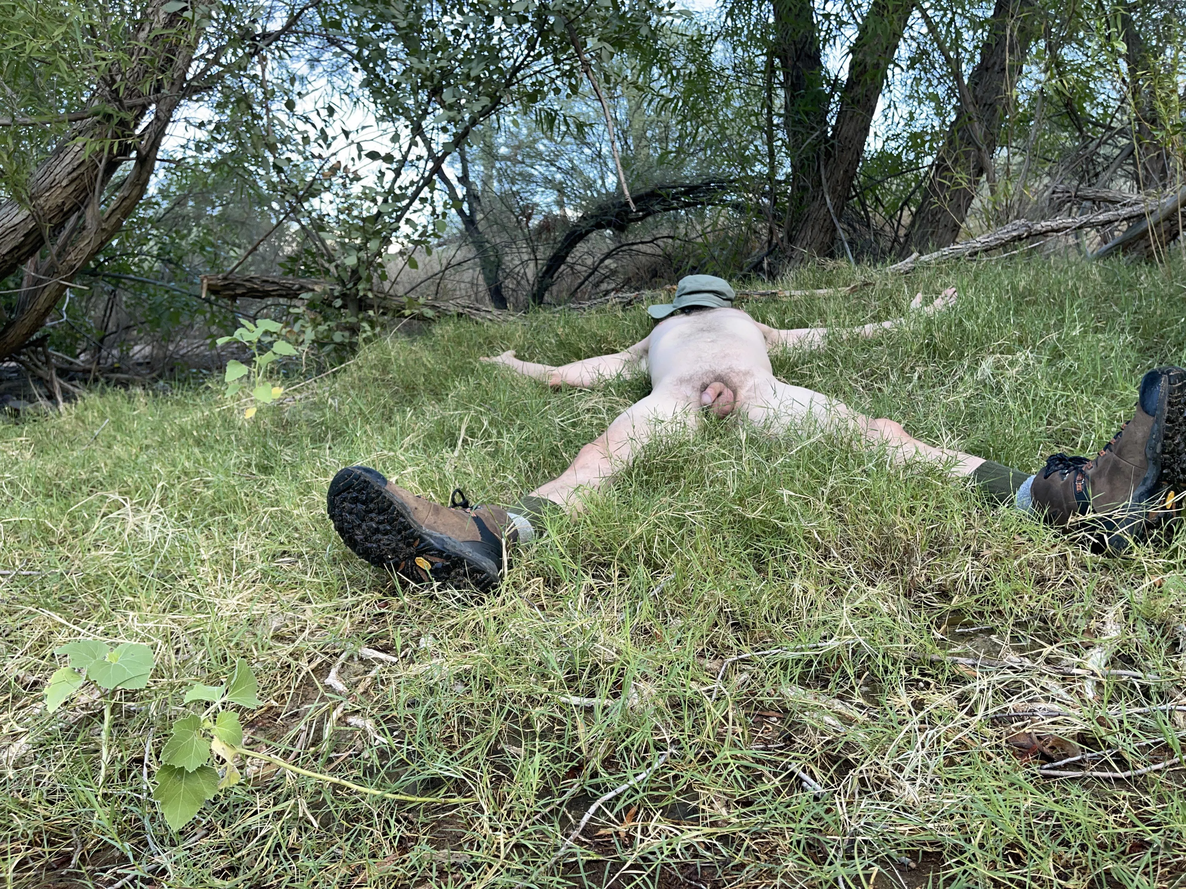 Relaxing near the end of my hike this morning posted by Boobluvr0069