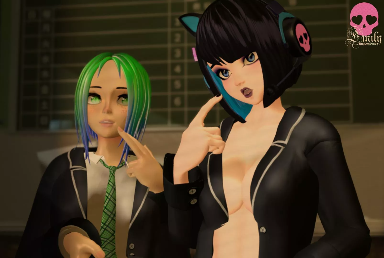 she just told me I'm not wearing a blouse... now everyone can see my tits🫣 https://chaturbate.com/emyliveshow posted by EmyLiveShow