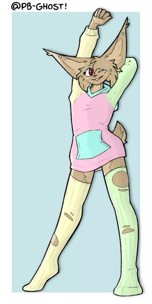 Stretchin' (art by pb-ghost) by DHx_Crocodile