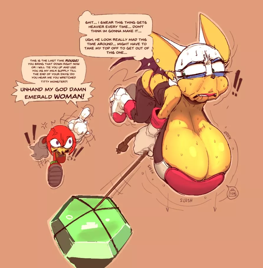 Another failed emerald heist from Titty the Bat (Artist:SixSidesOfHead) posted by White-Whiskey
