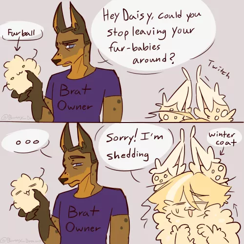 (art by me) Shedding season is here by BonnyDraws