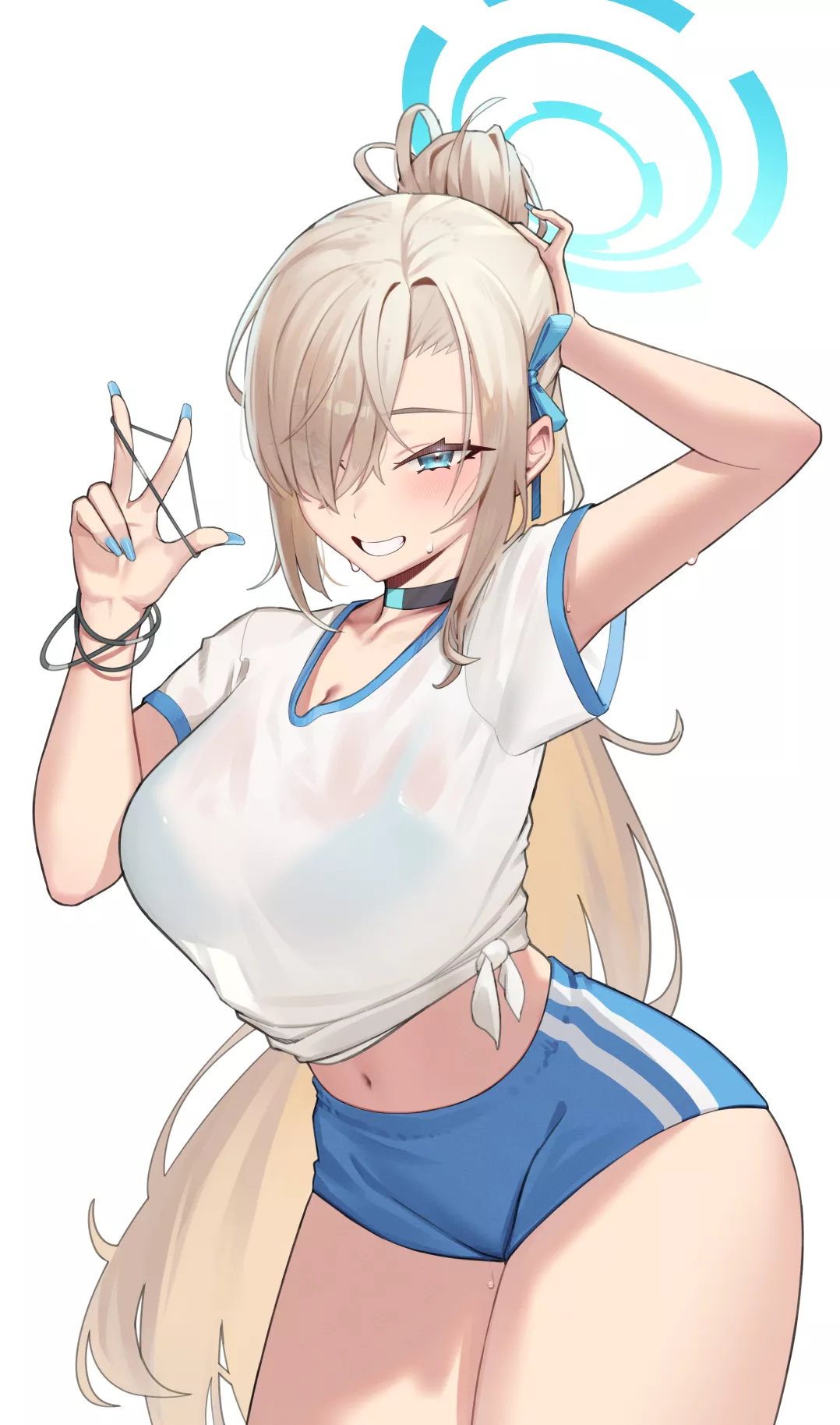 Asuna tying her Hair [Blue Archive] posted by CheetahSperm18