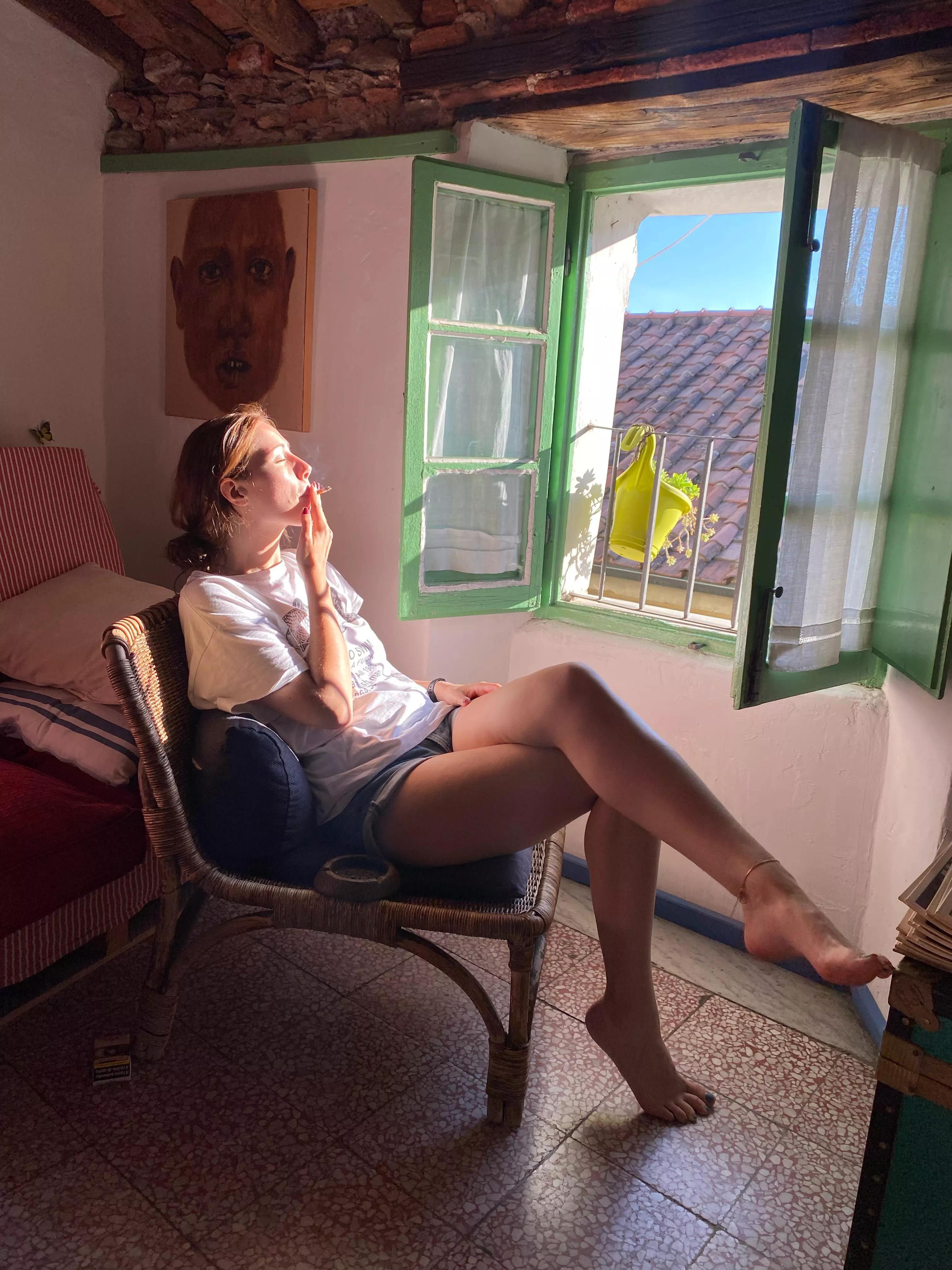 First time here. Sunshine and feet out for a morning drag… heaven posted by GoddessGigantic